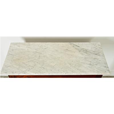 French 19th Century Empire Console with Marble Top