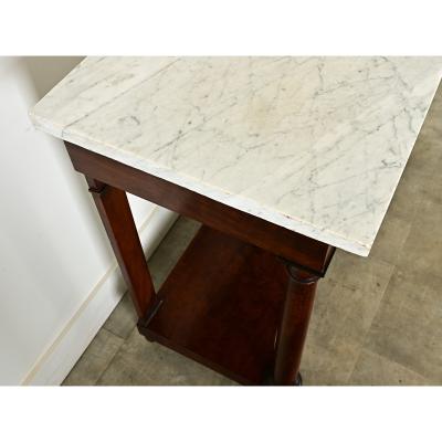 French 19th Century Empire Console with Marble Top