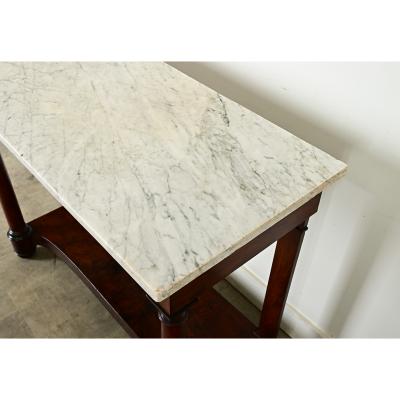 French 19th Century Empire Console with Marble Top