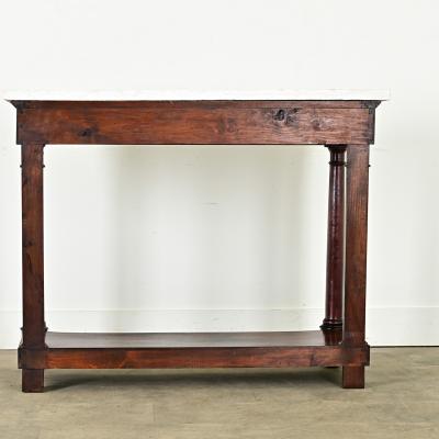 French 19th Century Empire Console with Marble Top