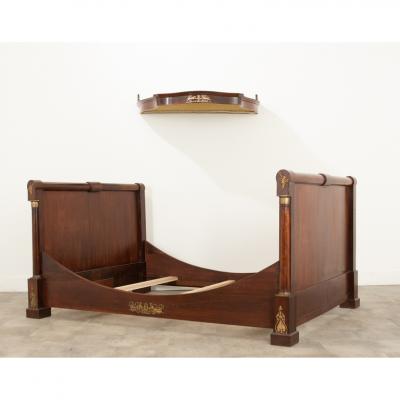 French 19th Century Empire Daybed Bed Crown