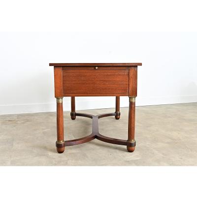 French 19th Century Empire Mahogany Desk Refinished
