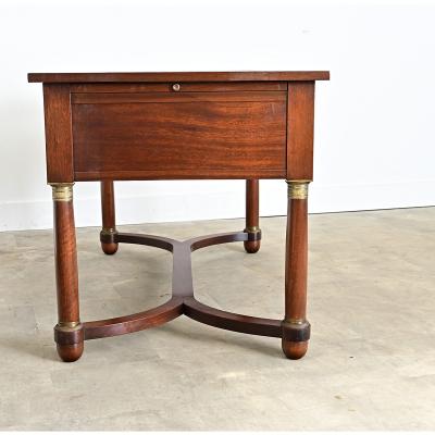 French 19th Century Empire Mahogany Desk Refinished