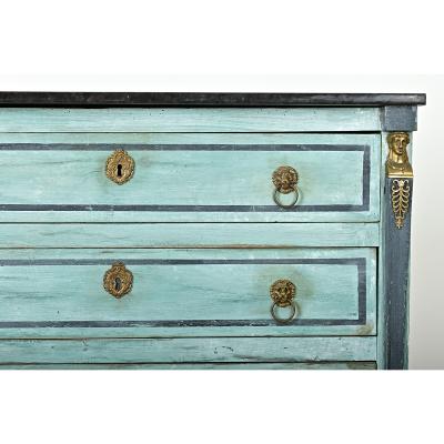 French 19th Century Empire Painted Commode