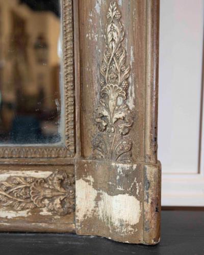 French 19th Century Empire Painted Mercury Glass Mirror
