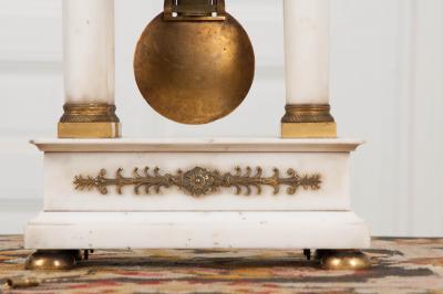 French 19th Century Empire Portico Clock