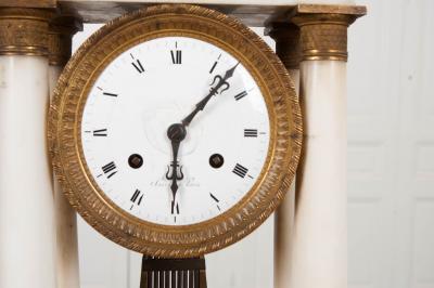 French 19th Century Empire Portico Clock