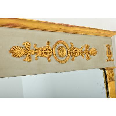 French 19th Century Empire Trumeau Mirror