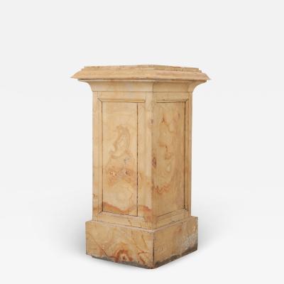 French 19th Century Faux Marble Pedestal