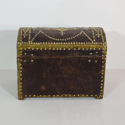 French 19th Century Folk Art Leather Box