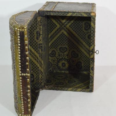 French 19th Century Folk Art Leather Box