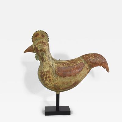 French 19th Century Folk Art Metal Rooster or Cockerel Weathervane