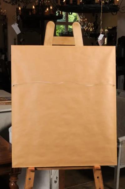 French 19th Century Framed Aubusson Oval Floral Tapestry in Giltwood Frame