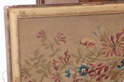 French 19th Century Framed Floral Tapestry