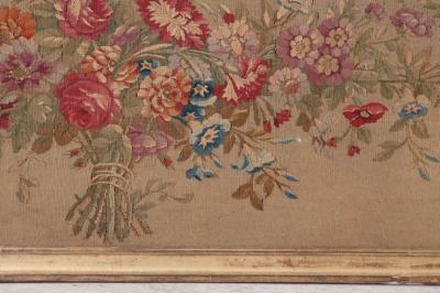 French 19th Century Framed Floral Tapestry