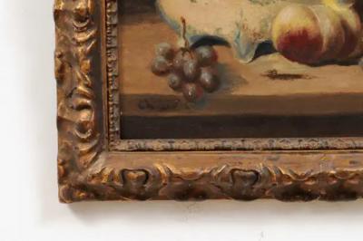 French 19th Century Framed and Signed Oil on Canvas Still Life Painting