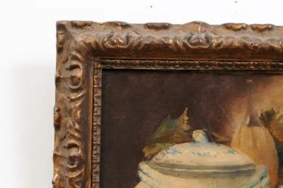 French 19th Century Framed and Signed Oil on Canvas Still Life Painting