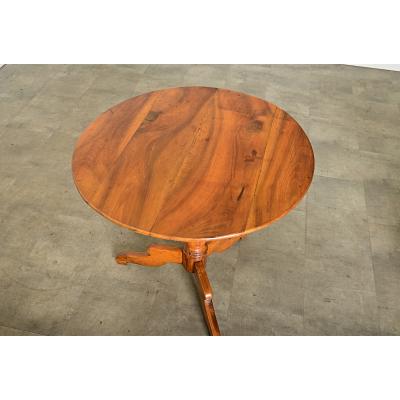 French 19th Century Fruitwood Pedestal Table