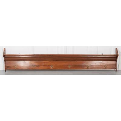 French 19th Century Fruitwood Plate and Coat Rack