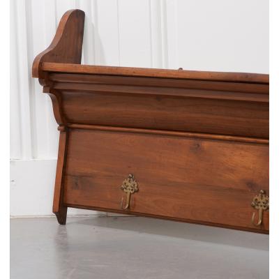 French 19th Century Fruitwood Plate and Coat Rack