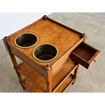 French 19th Century Fruitwood Rafraichissoir Table