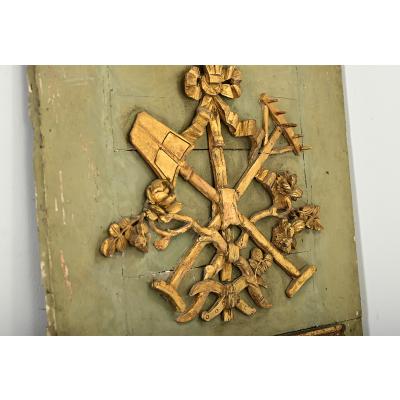 French 19th Century Gardener s Trumeau Mirror