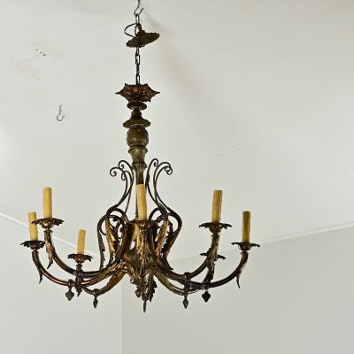 French 19th Century Gilt Bronze Chandelier