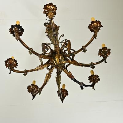 French 19th Century Gilt Bronze Chandelier