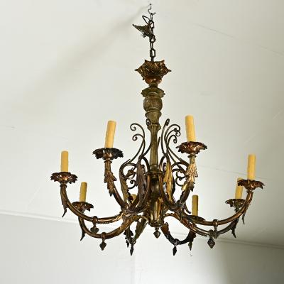 French 19th Century Gilt Bronze Chandelier