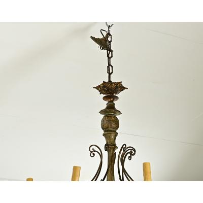 French 19th Century Gilt Bronze Chandelier