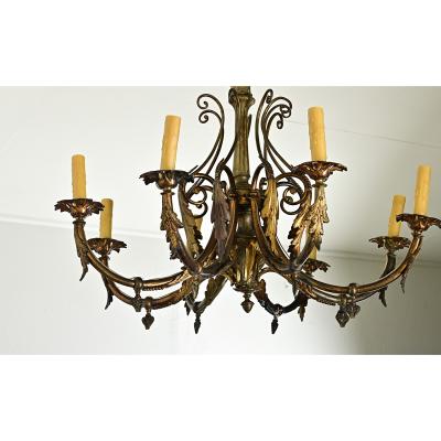 French 19th Century Gilt Bronze Chandelier