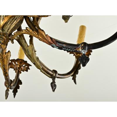 French 19th Century Gilt Bronze Chandelier