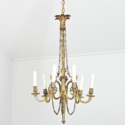 French 19th Century Gilt Bronze Chandelier