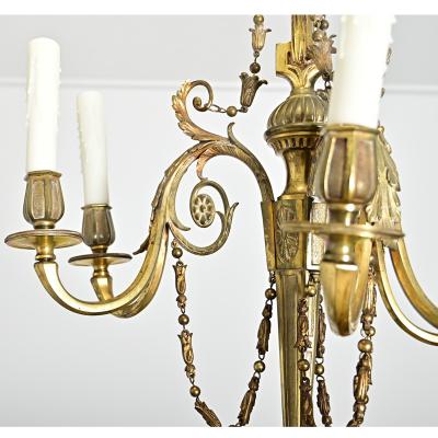 French 19th Century Gilt Bronze Chandelier