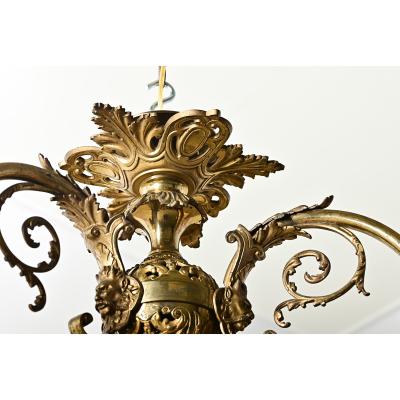 French 19th Century Gilt Bronze Flush Mount Light