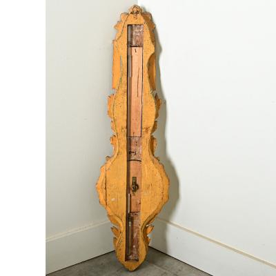 French 19th Century Gilt Painted Barometer