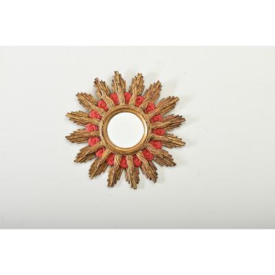 French 19th Century Gilt Starburst Mirror