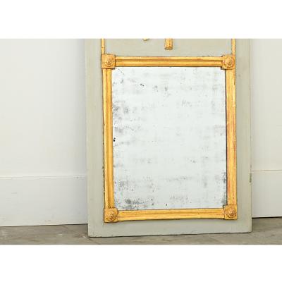 French 19th Century Gilt and Painted Trumeau