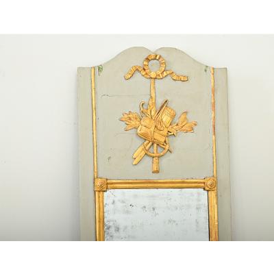 French 19th Century Gilt and Painted Trumeau