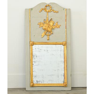 French 19th Century Gilt and Painted Trumeau