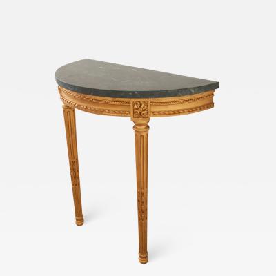 Louis XVI giltwood marble top bracket console Louis XVI giltwood marble top bracket console