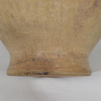 French 19th Century Glazed Earthenware Walnut Oil Jug