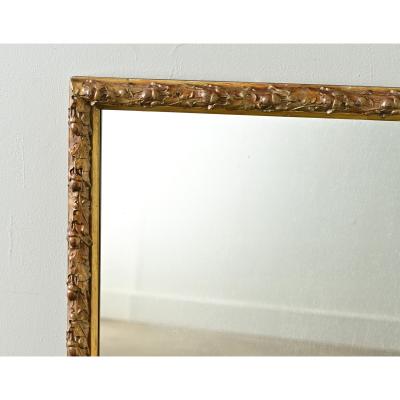 French 19th Century Gold Gilt Acorn Mirror