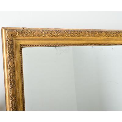 French 19th Century Gold Gilt Mantel Mirror