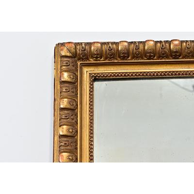 French 19th Century Gold Gilt Mantel Mirror