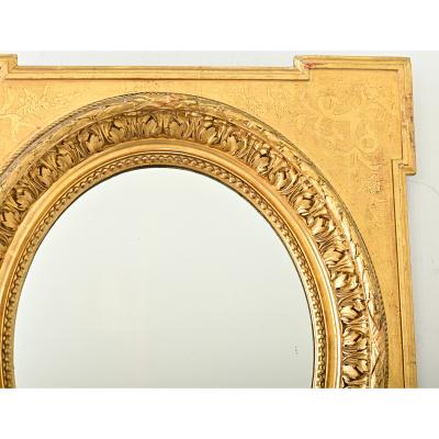 French 19th Century Gold Gilt Mirror