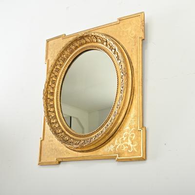 French 19th Century Gold Gilt Mirror