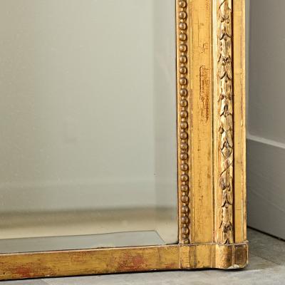 French 19th Century Gold Gilt Overmantel Mirror