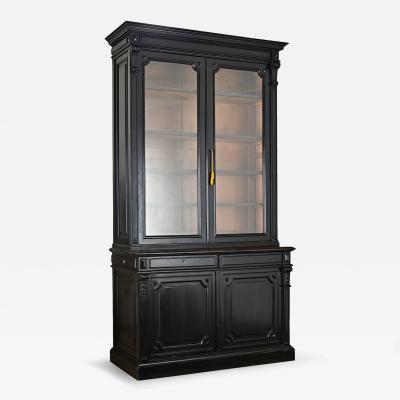 French 19th Century Grand Ebonized Bibliotheque