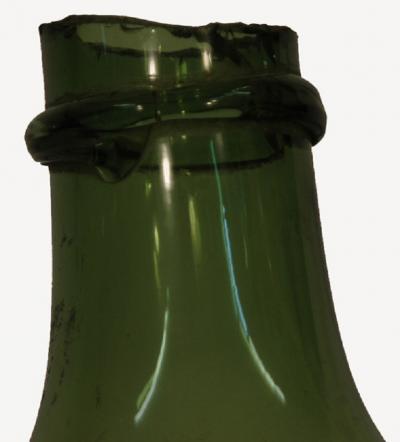 French 19th Century Green Blown Glass Wine Keg